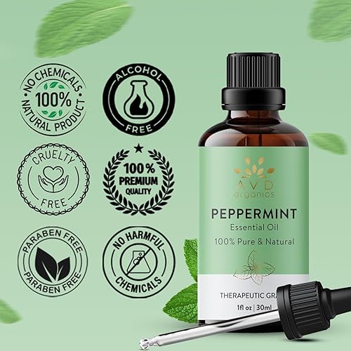 Miniatura 4 de Aceite de menta  Aceite de menta-piperita 100% puro y sin diluir  Aceite esencial de aromaterapia de grado terapéutico  para cabello, difusor,