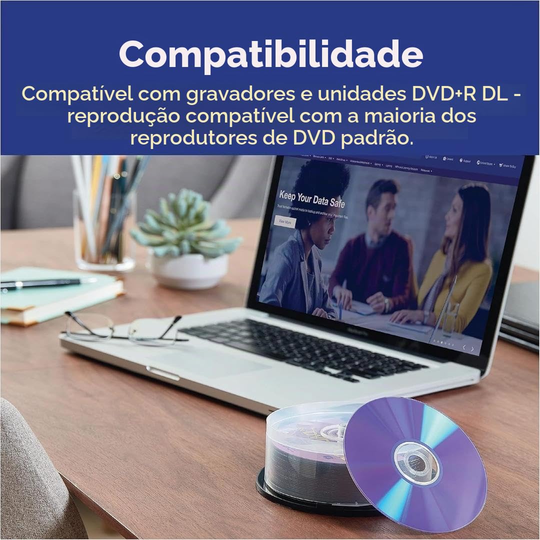 Verbatim DVD+R Camada dupla 8X 8,5GB | Amazon.com.br