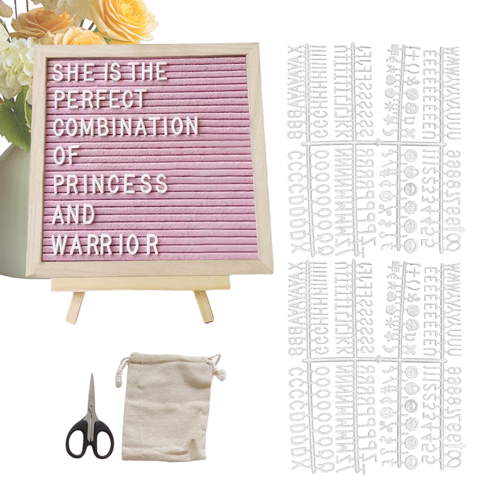 Arroopu Changeable Letter Boards | Small Letter Board,Wooden Frame 9.84X9.84Inch Felt Bulletin Billboard for Christmas Birthday Wedding Event Display Cafe Restaurant School