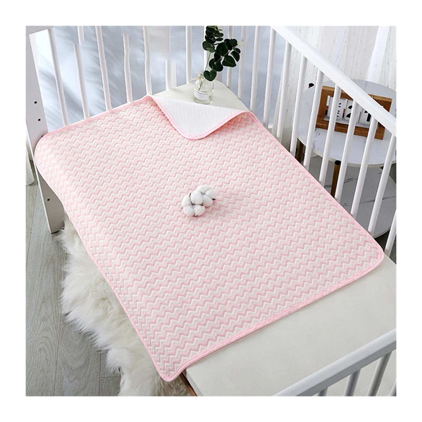 2pcs Reusable Waterproof Pad, Washable Changing Mat For Bed & Floor, Breathable Diaper Changing Pad For Incontinence(Pink)