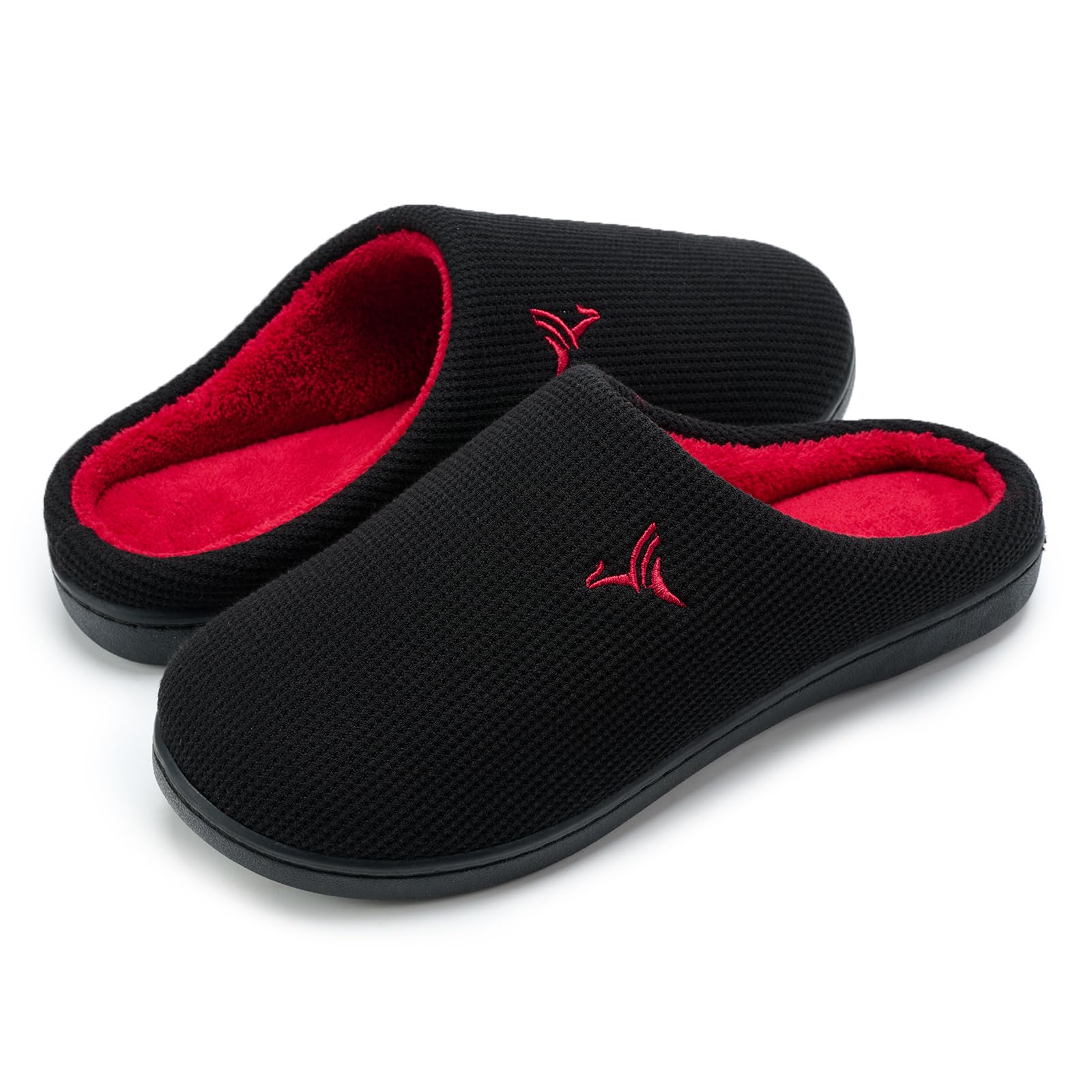 welltree Pantofole uomo donna casa morbido peluche memory foam inverno interno camera da letto caldo cotone scarpe antiscivolo