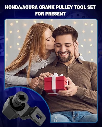 Vista 7 de BETOOLL Juego de llaves de sujeción de llave de manivela de 0.748 in y llave de cigüeñal de 1.969 in compatible con motores Honda y Acura