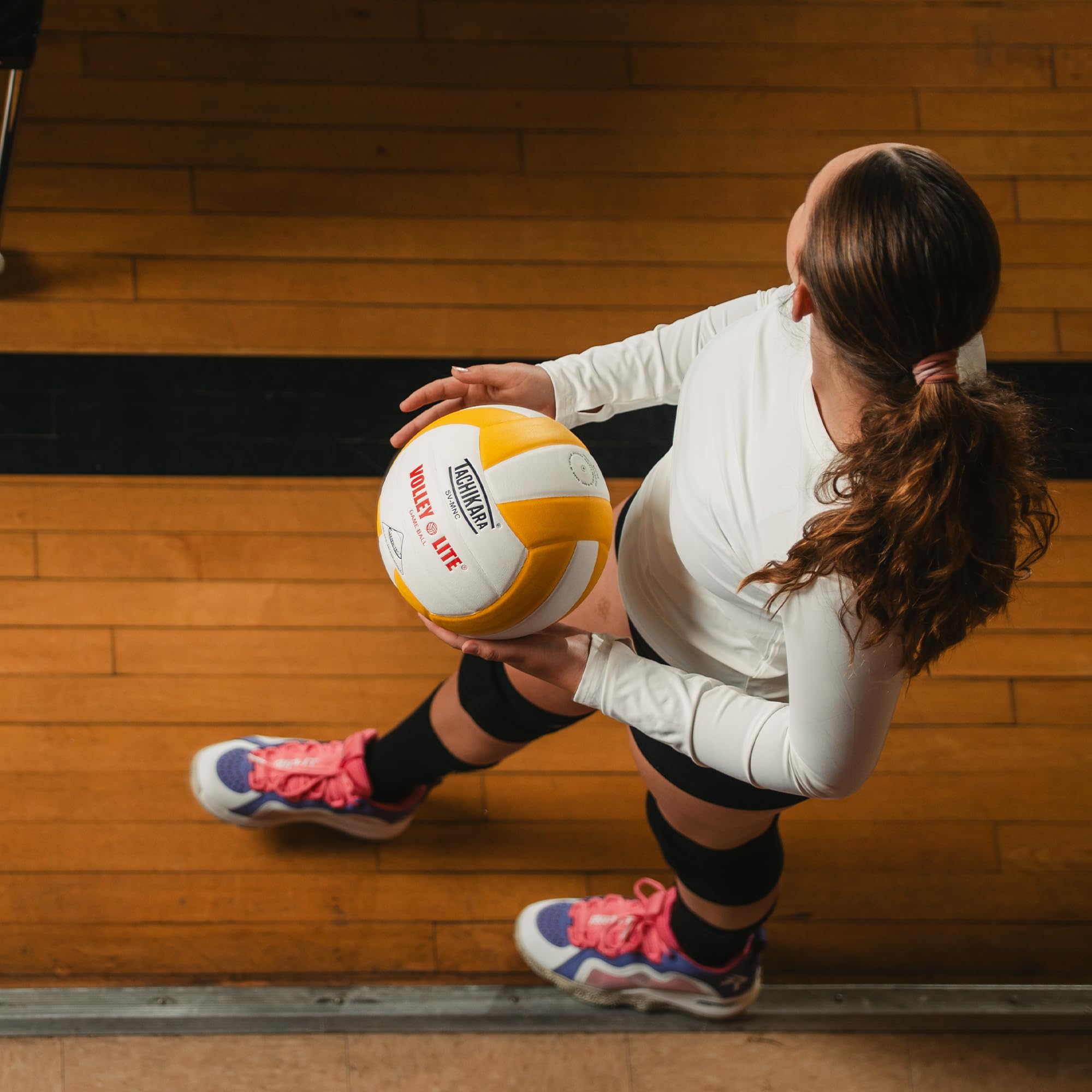 Tachikara Volley-Lite Volleyball, Black/White, one Size fits All