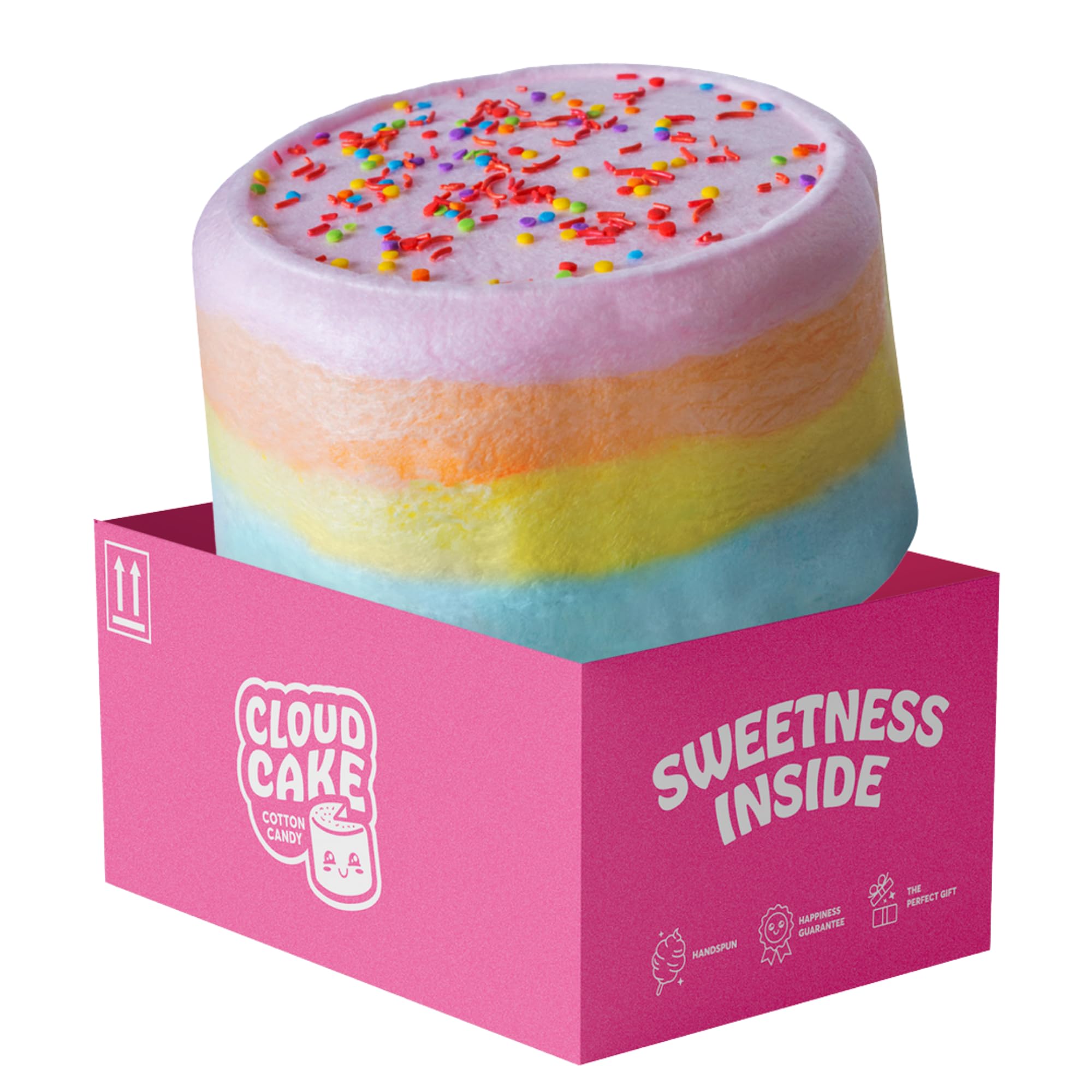 Cotton Candy Cake, 24 Cones of Cotton Candy, Handspun, Vegan, Allergy Friendly, 16oz (Serves 12)