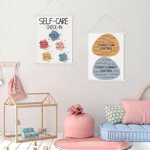 Miniatura 4 de 3 carteles de salud mental, cosas que puedo controlar, terapia, decoración de oficina, pósteres de esquina calmantes, psicología, sentimientos
