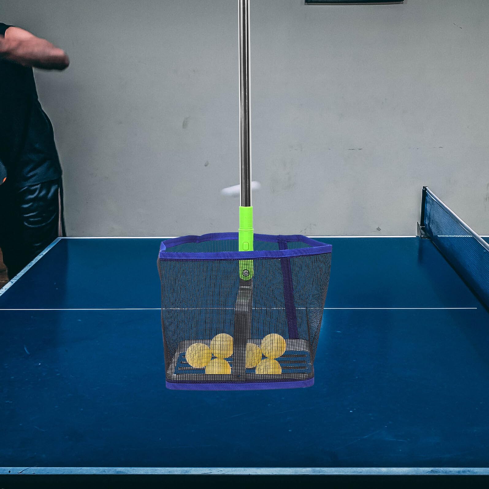 Mikinona Raccoglitore Portatile di Palline da Ping Pong Asta Telescopica, Attrezzo Professionale Leggero per Tennis da Tavolo, per Raccolta Rapida in Palestra e Campo da Gioco