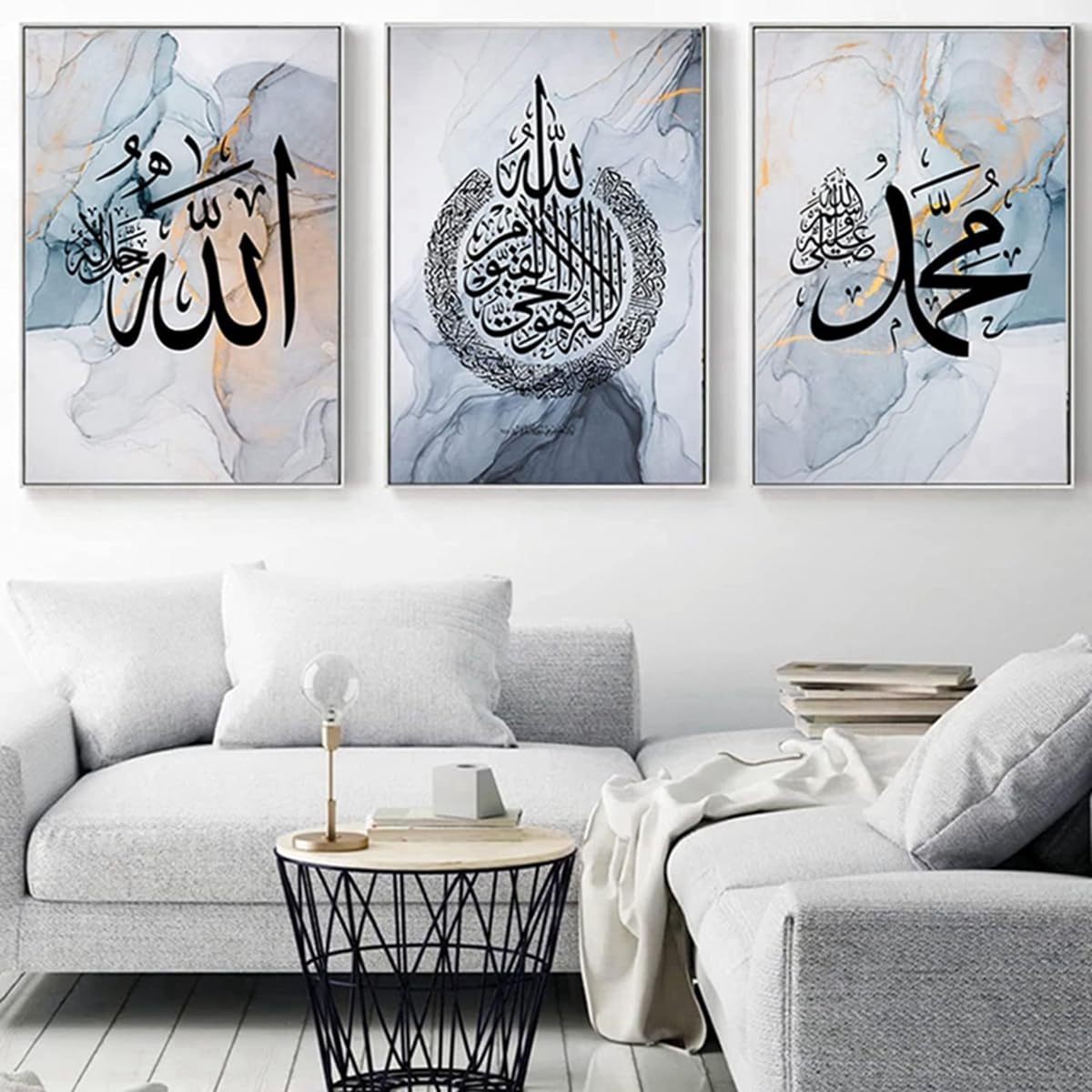 JNAOZI Islamic Pictures,Islamic Arabic Calligraphy Canvas Painting