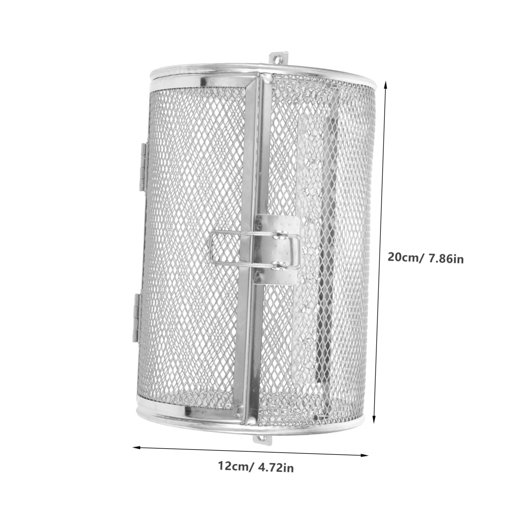 HANABASS Stainless Steel Rotisserie Basket for Kitchen Oven Rotatable Vegetable Grill Cage with Easy Open Door for Bbq Family Gatherings Durable Secure Design