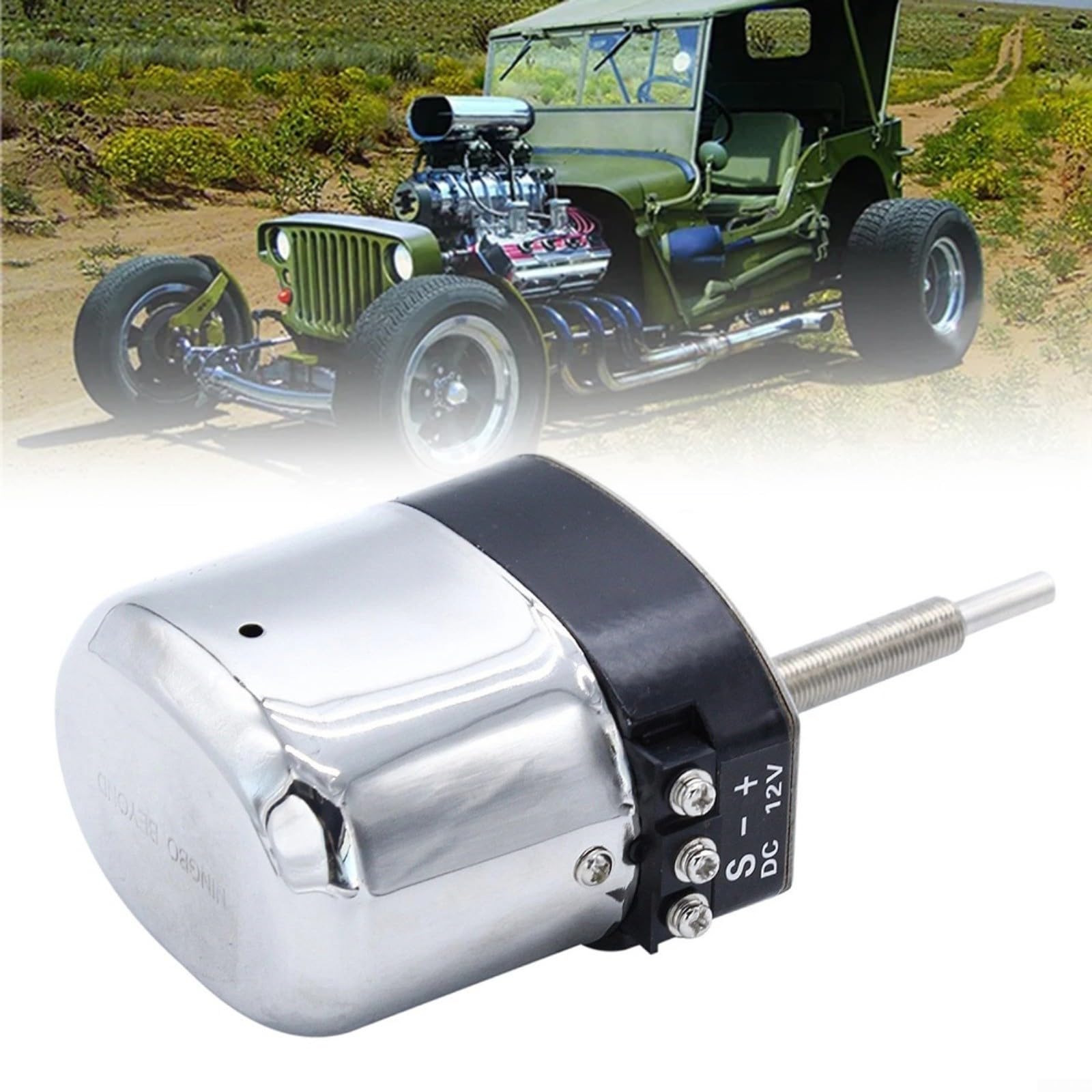 Motore tergicristallo posteriore parabrezza motore e lame di ricambio per auto d'epoca classiche Hot Rods barche ATV 558SS S6558
