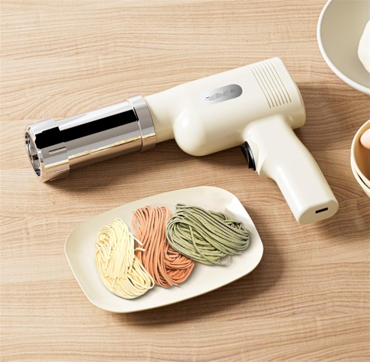 Noodle Machine, Electric Home Pasta Machine Handheld Noodle Maker Making for Homemade Spaghetti Ramen