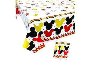 2 Pack Mickey Mouse Tablecloths for Parties