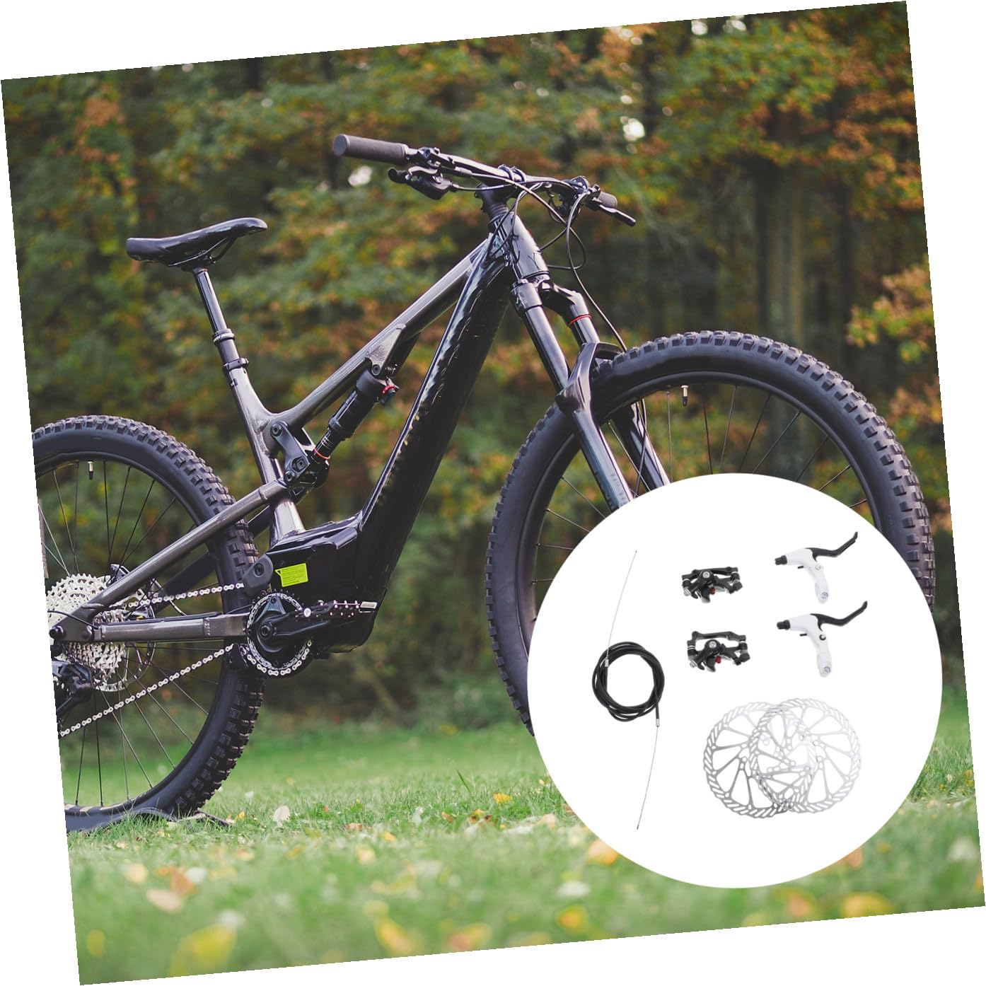 Anneome Fahrradbremszubehör Bremsbeläge Scheibenbremse Fahrrad Bremsen Satz Hydraulisch Metall Kunststoff Langlebig für Mountainbike