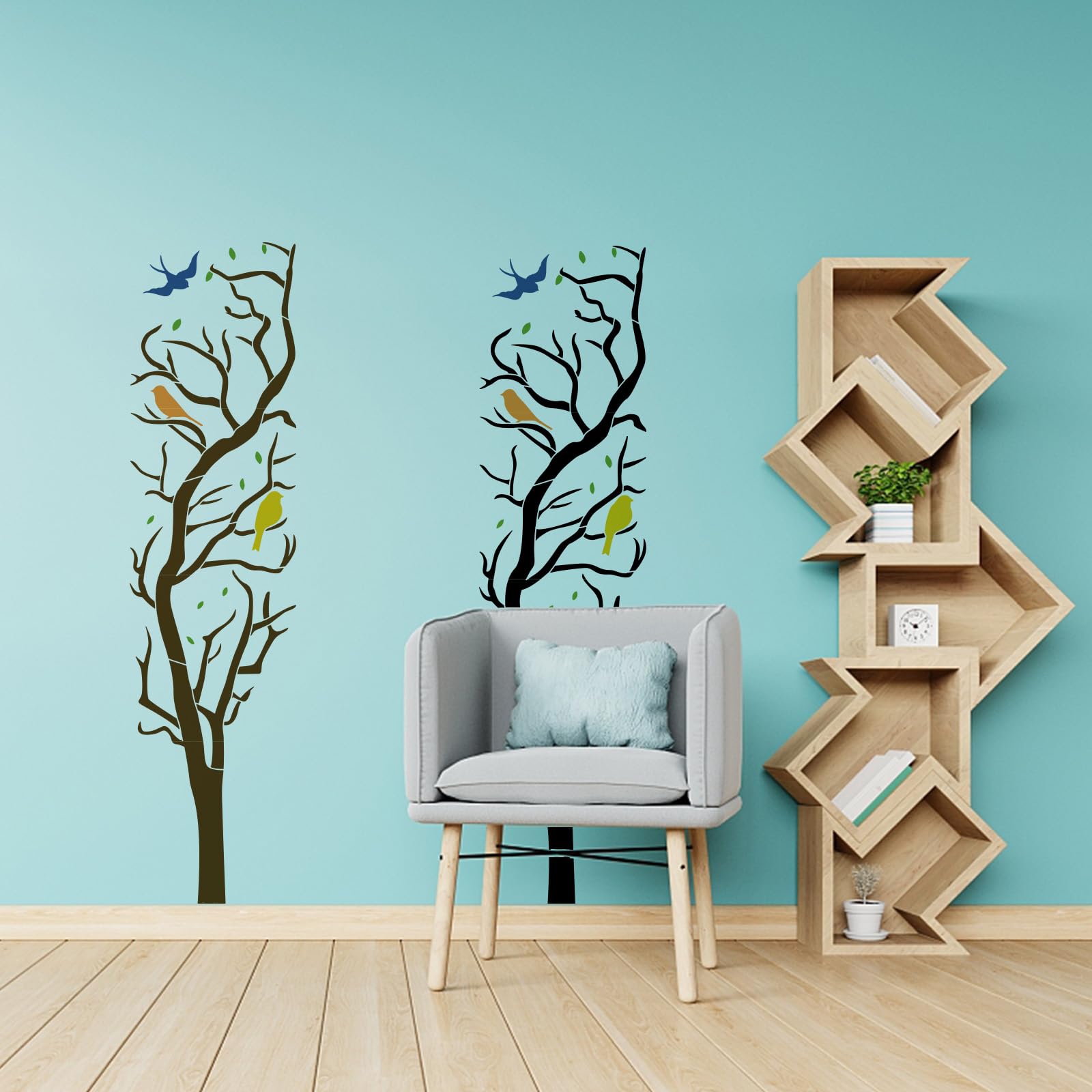 FINGERINSPIRE Boomsjabloon met takken, 30 x 30 cm, herbruikbaar, voor het schilderen van natuurlijke planten op hout, canvas, papier, vloer, muur