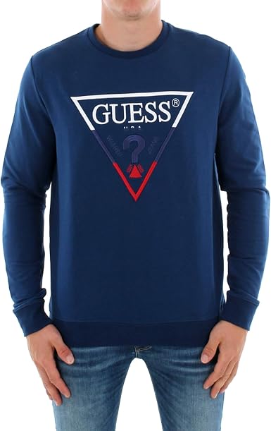 Guess Sudadera Hombre XS Azul M91Q08K6ZS0: Amazon.es: Ropa