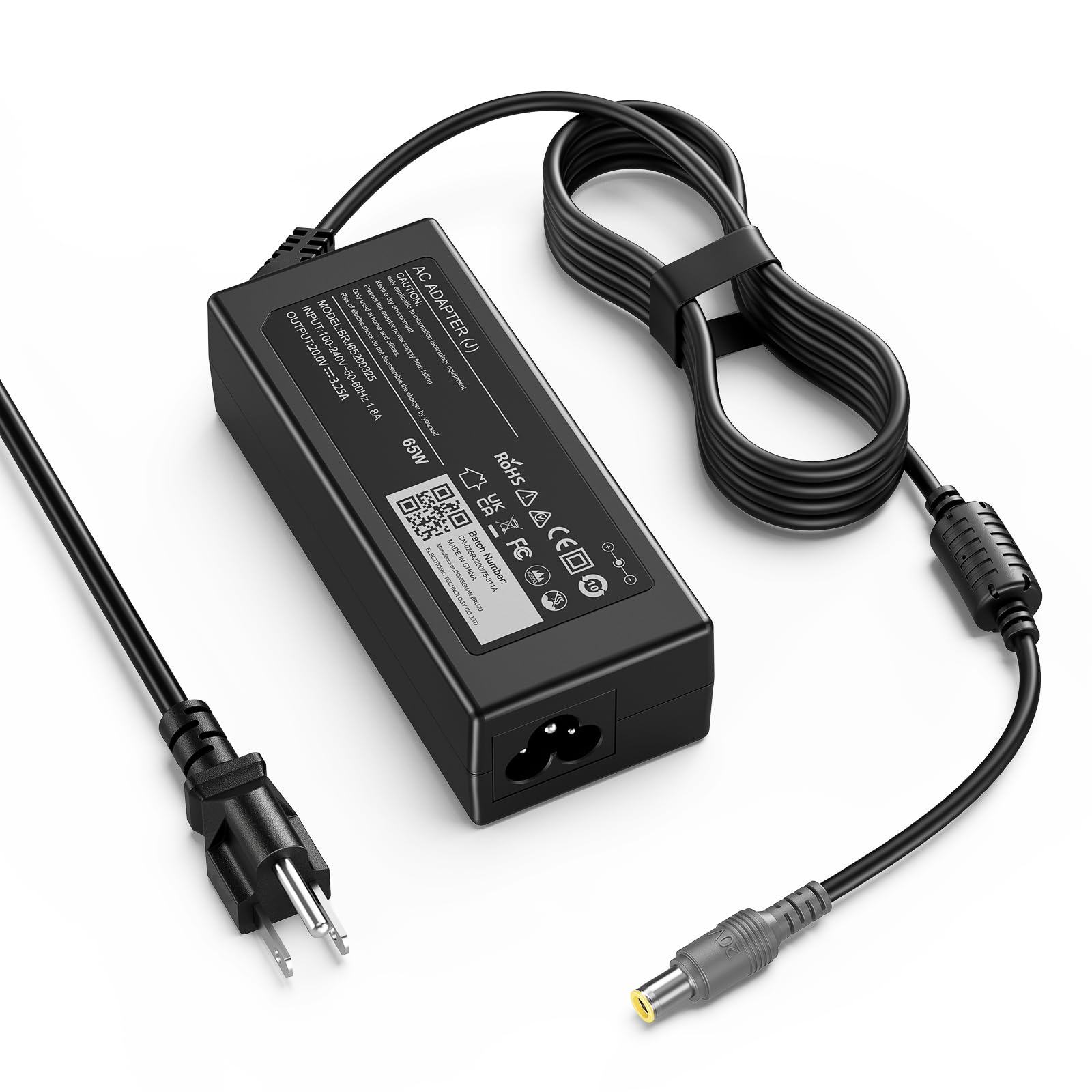 VUOHOEG 65W Laptop Charger Compatible with Lenovo ThinkPad T420 T430 T520 T530 X220 X230 X230t L420 L430 E430 E530 SL410 SL510 S230u 7.9mm Round Tip AC Power Adapter Replacement