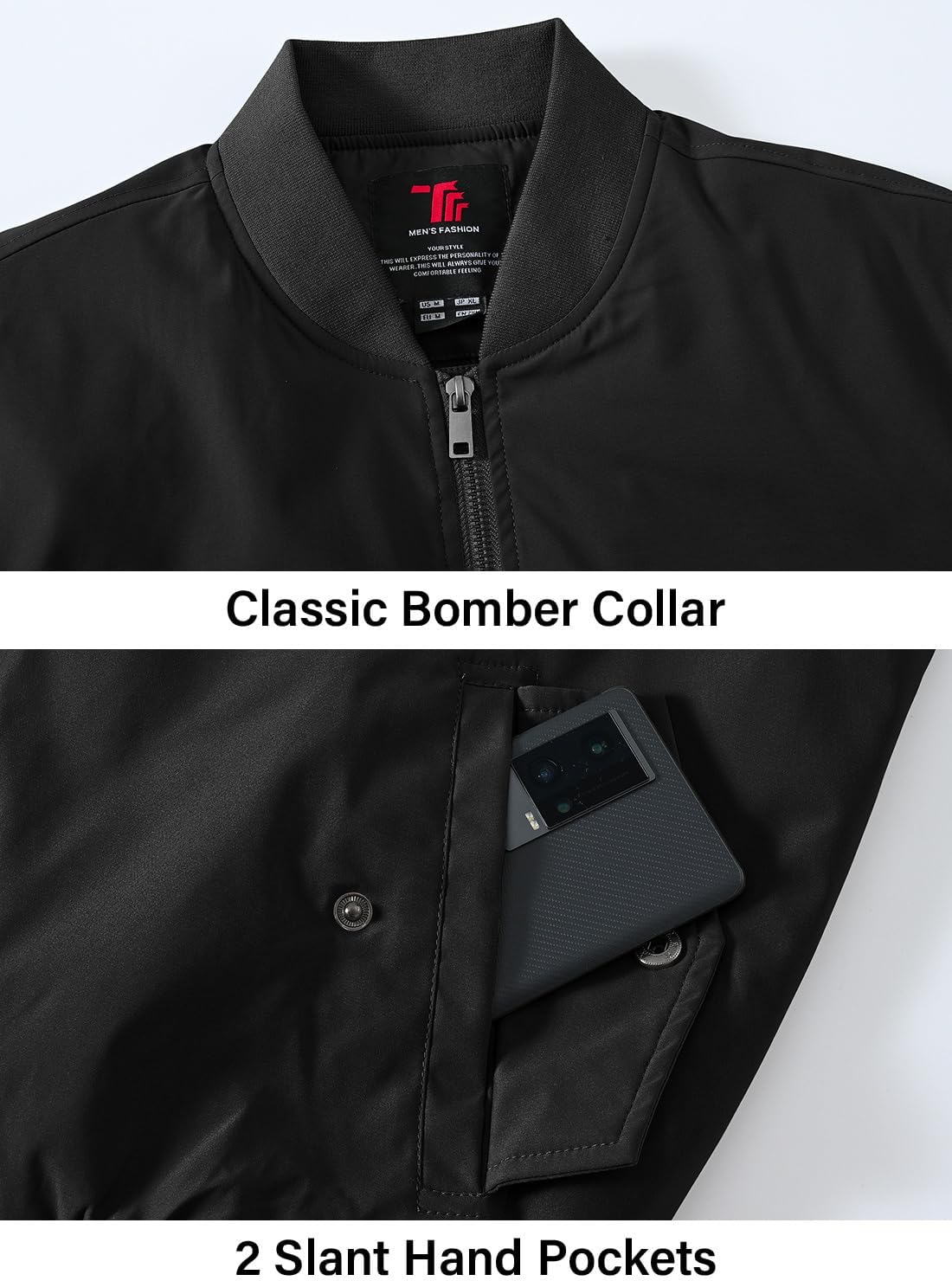 BGOWATU Men's Jacket Windproof Quilted Bomber Jackets Casual Fall Winter Warm Padded Coats Outwear - Image 3