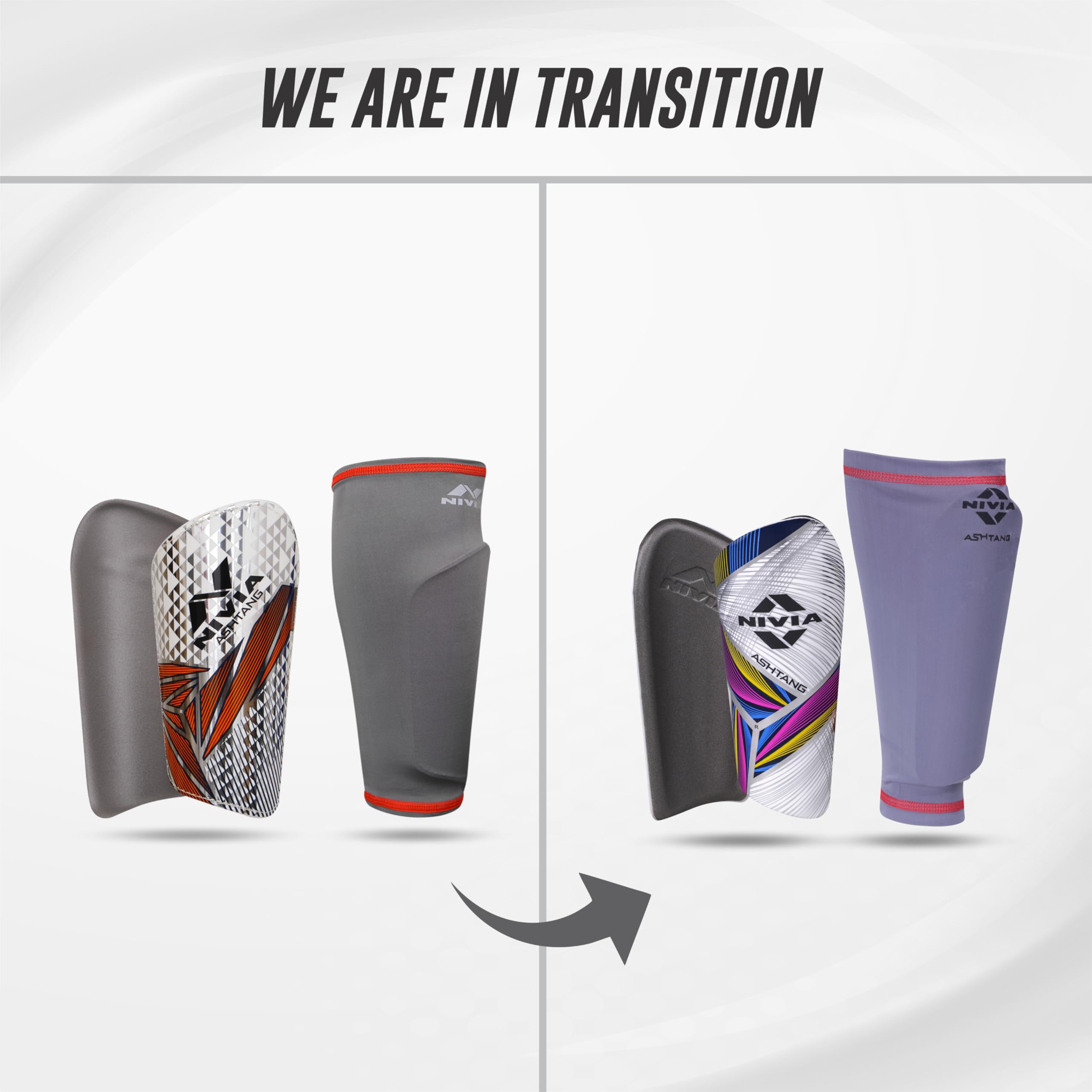 Nivia Ashtang Football Shin Guard with Lycra Sleeve (Large) 3