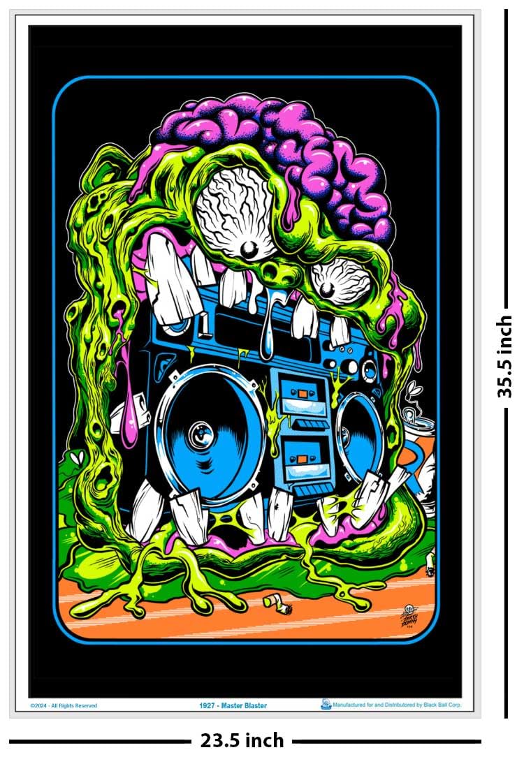 Amazon.com: Master Blaster by Dirty Donny Blacklight Poster 23.5