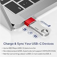 Vista 5 de Elebase Adaptador para Airpods Pro 3, adaptador USB a USB C, paquete de 4, conector USBC hembra a A macho para Apple Watch Ultra iWatch 11 10 9 8 7