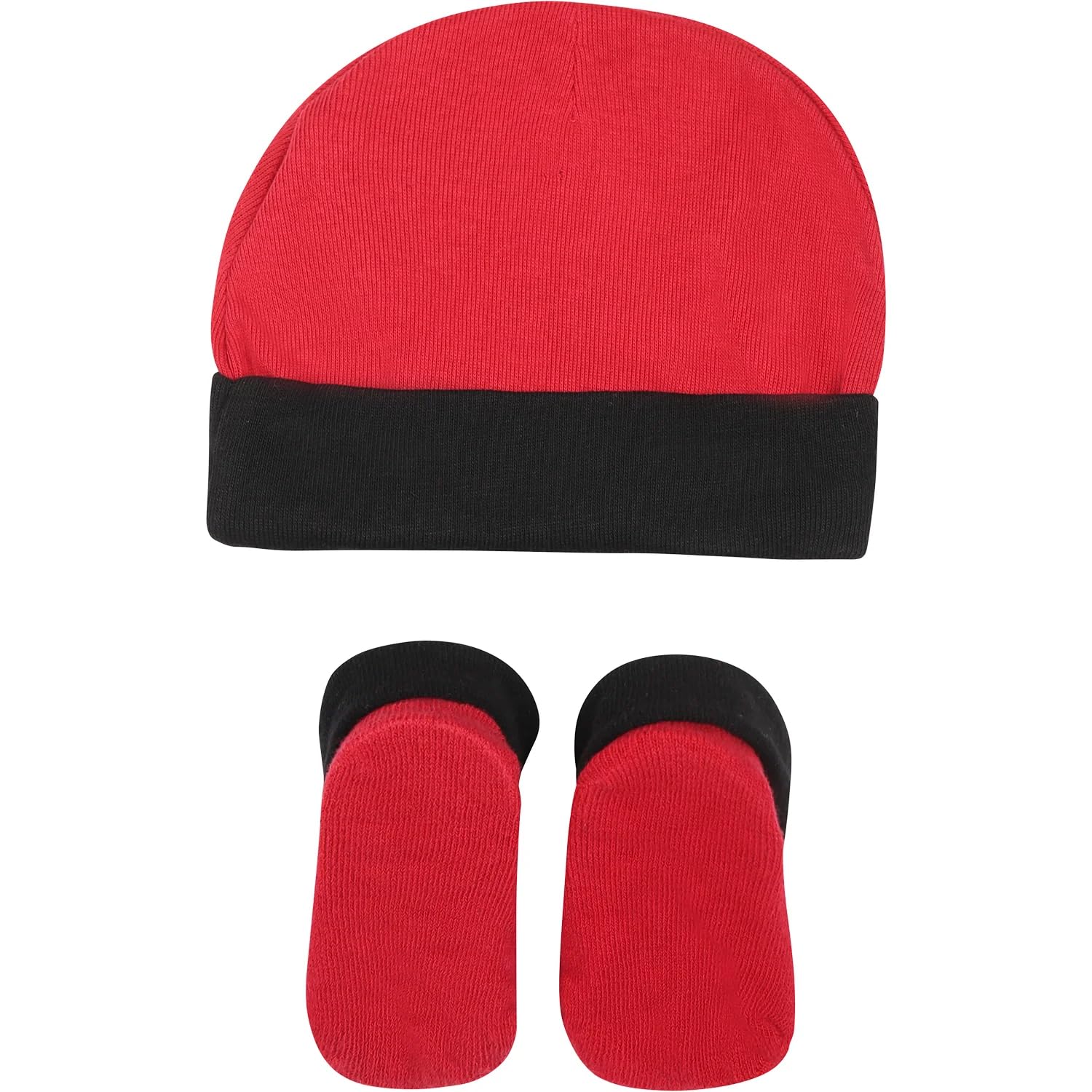 Nike Jordan Infant Baby Hat and Booties Set (Red(LJ0102-R78)/Black, 0-6 Months) - Image 2