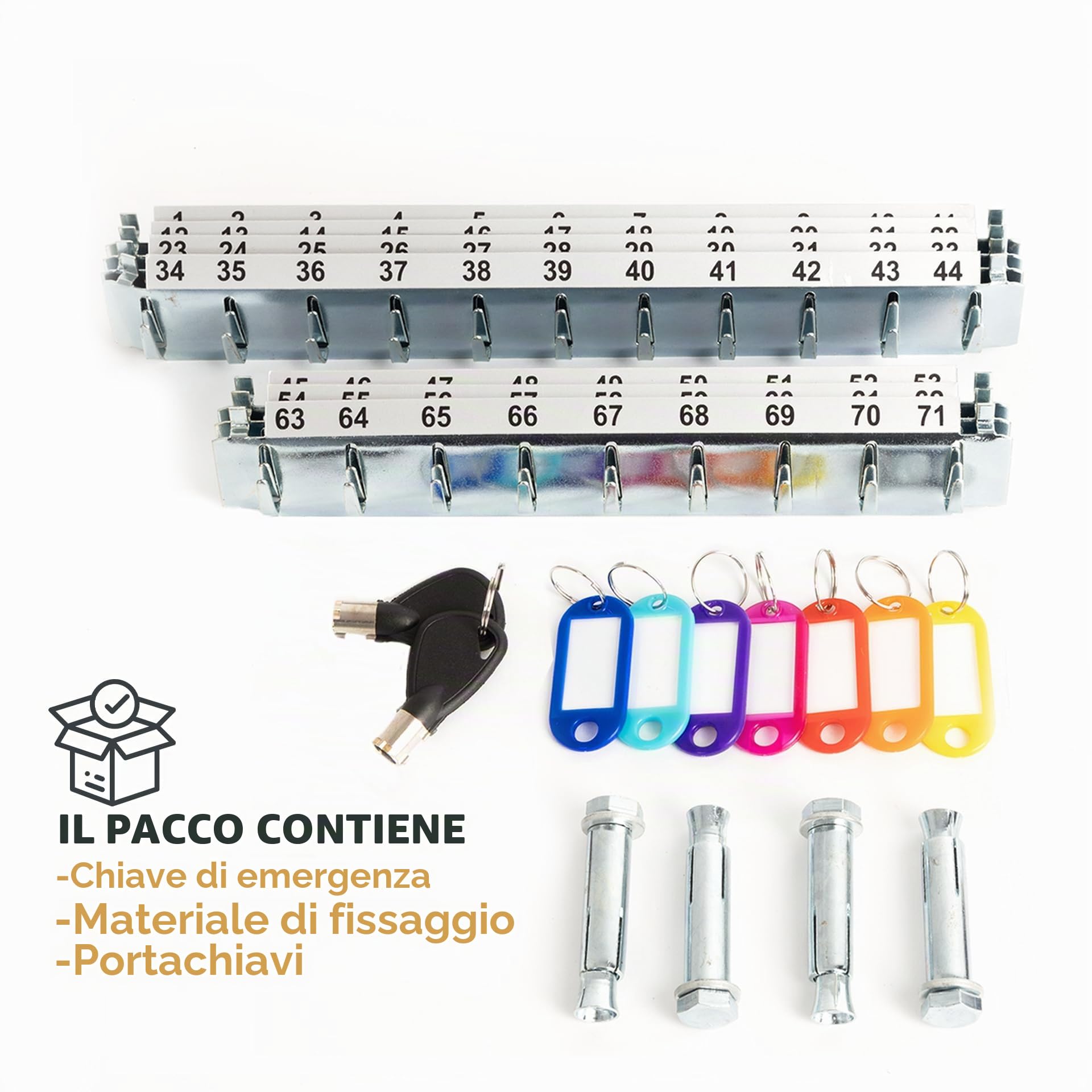 casa pura Cassaforte con serratura elettronica, cassetta portachiavi per 27 chiavi, cassaforte con portachiavi, materiale di fissaggio e chiavi di emergenza