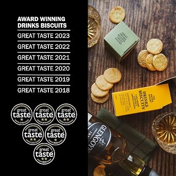 The Drinks Bakery - Discerning Drinkers Gift Set - Luxury Snack Gift | Snack Hamper, Savoury Snacks Hamper, Posh Biscuits Gift, Bar Snacks, Gourmet Gift, Artisan Crackers, Food Hamper Gift Basket