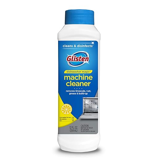 Glisten Dishwasher Magic Disinfectant & Cleaner Lemon 12 Oz