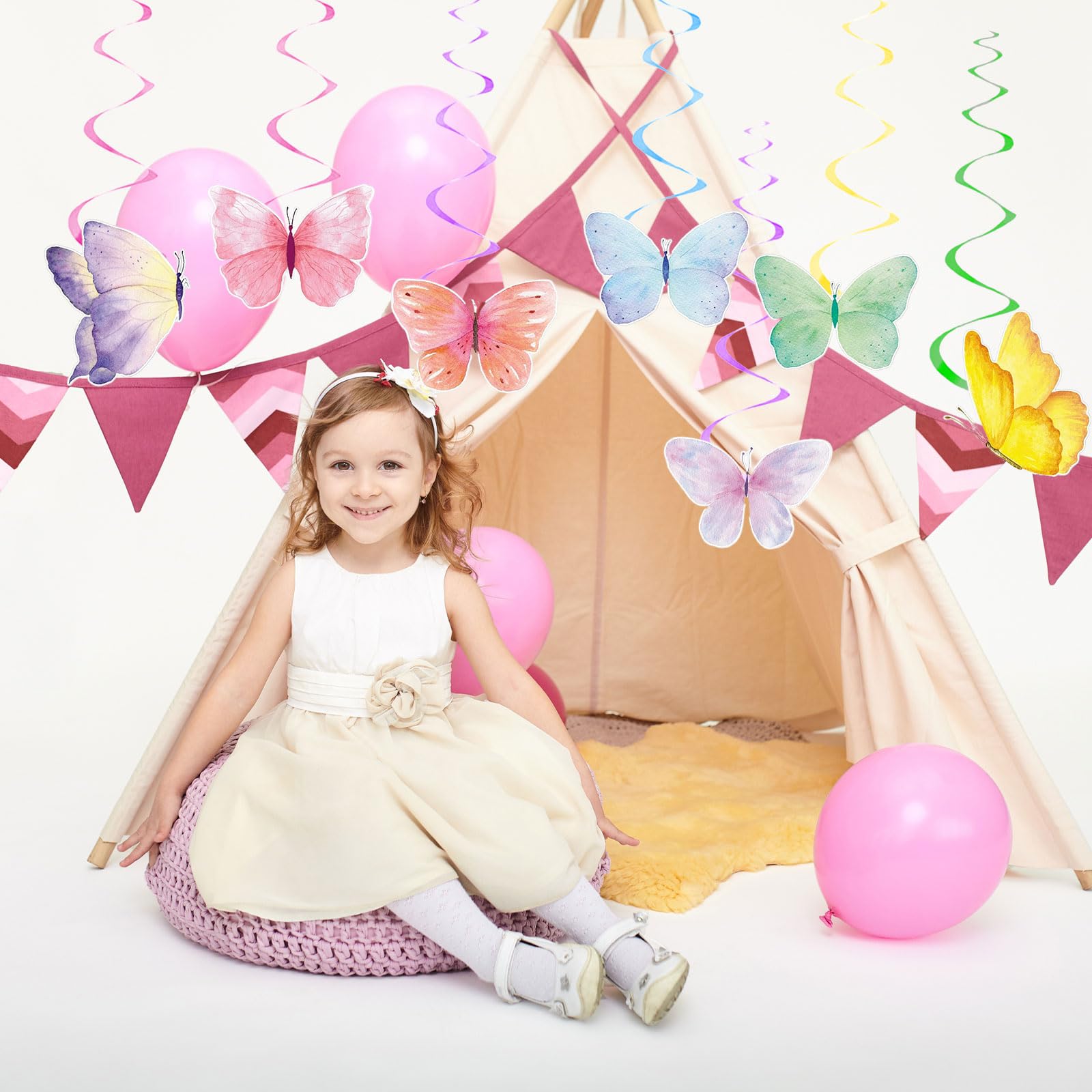 28 Farfalle Colorate Da Appendere - Decorazioni Festa Primavera Compleanno | Carta 3D