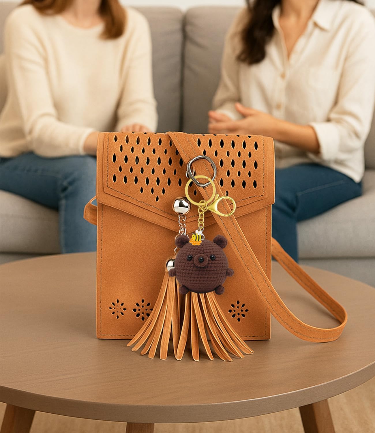 Cute Crochet Kawaii Keychains-Key Chains Women Cute-Keychain Bag Purse Charms Accessories for Handbags - Image 5