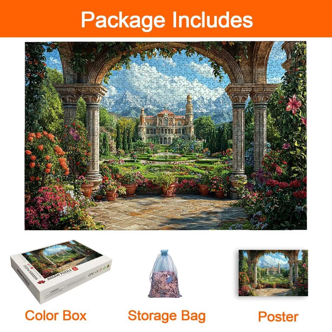 Puzzle Jardín, Puzzle 3000 Piezas, Rompecabezas, Regalo Mujer, Decor -8248