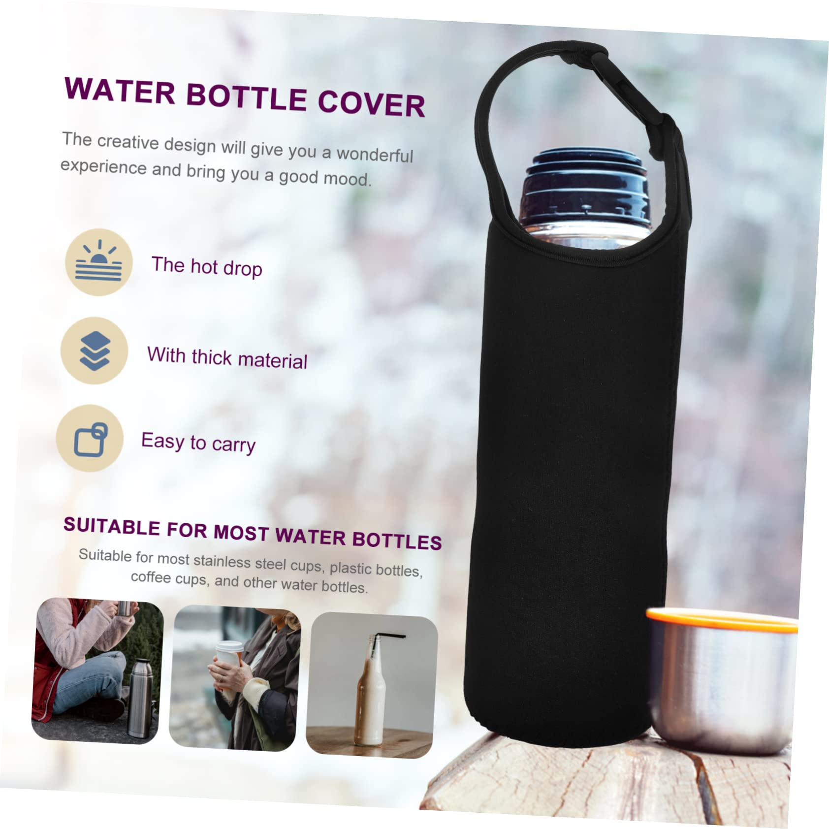 BESPORTBLE Juego De Vasos De Neopreno Bolsa De Botella De Agua De Viaje Bolsa Aislada Bolsa De Neopreno Bolsa De Vino Funda Para Botella De Agua Aire La Fábrica