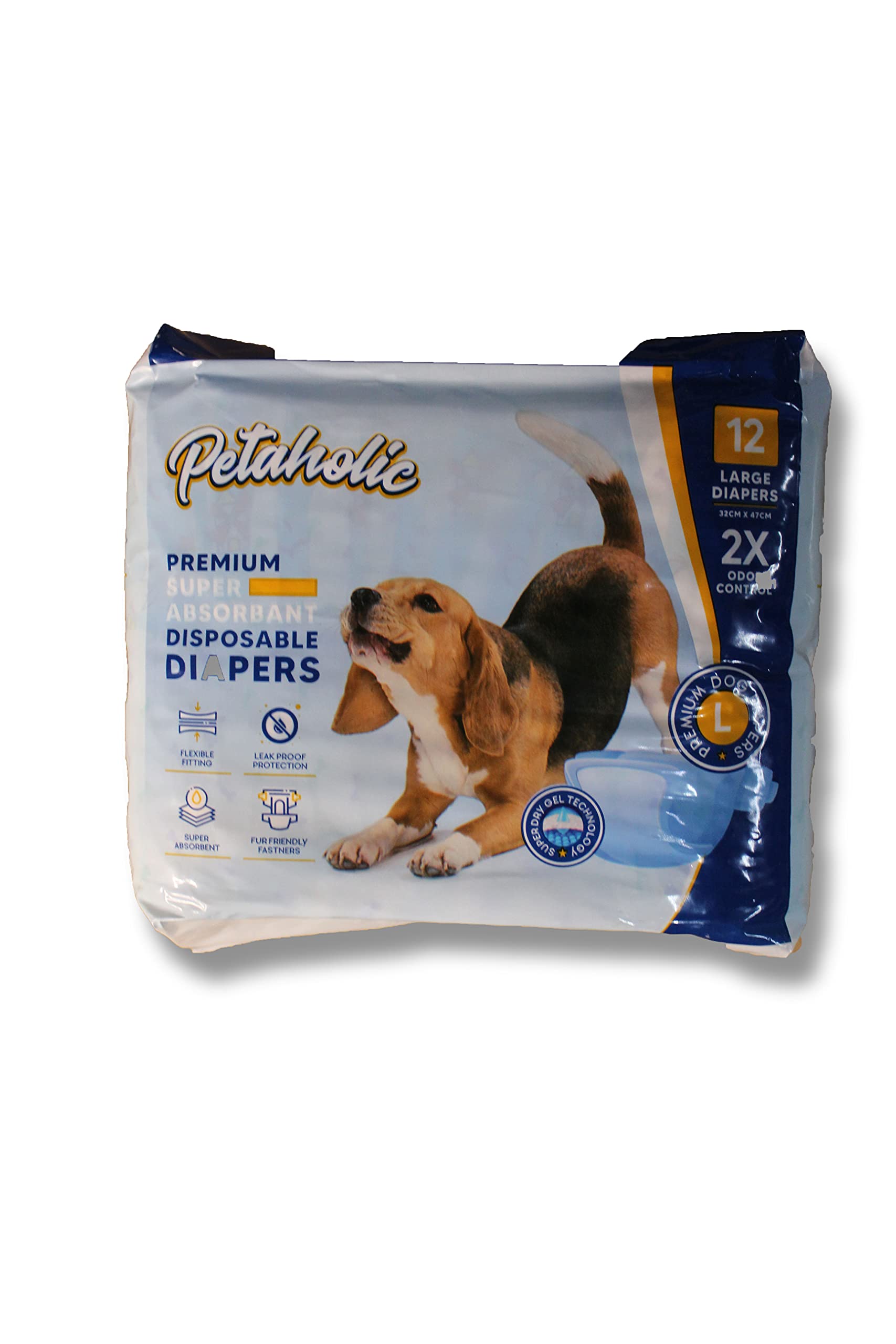 Petaholic Disposable Pet Diapers for Dog Wraps Super Absorbent Soft Diapers for Dogs (Large) (B098DSKY82) Amazon Price History, Amazon Price Tracker