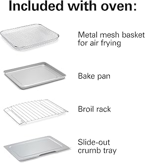 Hamilton Beach Sure-Crisp Toaster Oven Air Fryer Combo, Fits 9” Pizza, 4 Slice Capacity, Powerful Circulation, Auto Shutoff, Stainless Steel (31403)