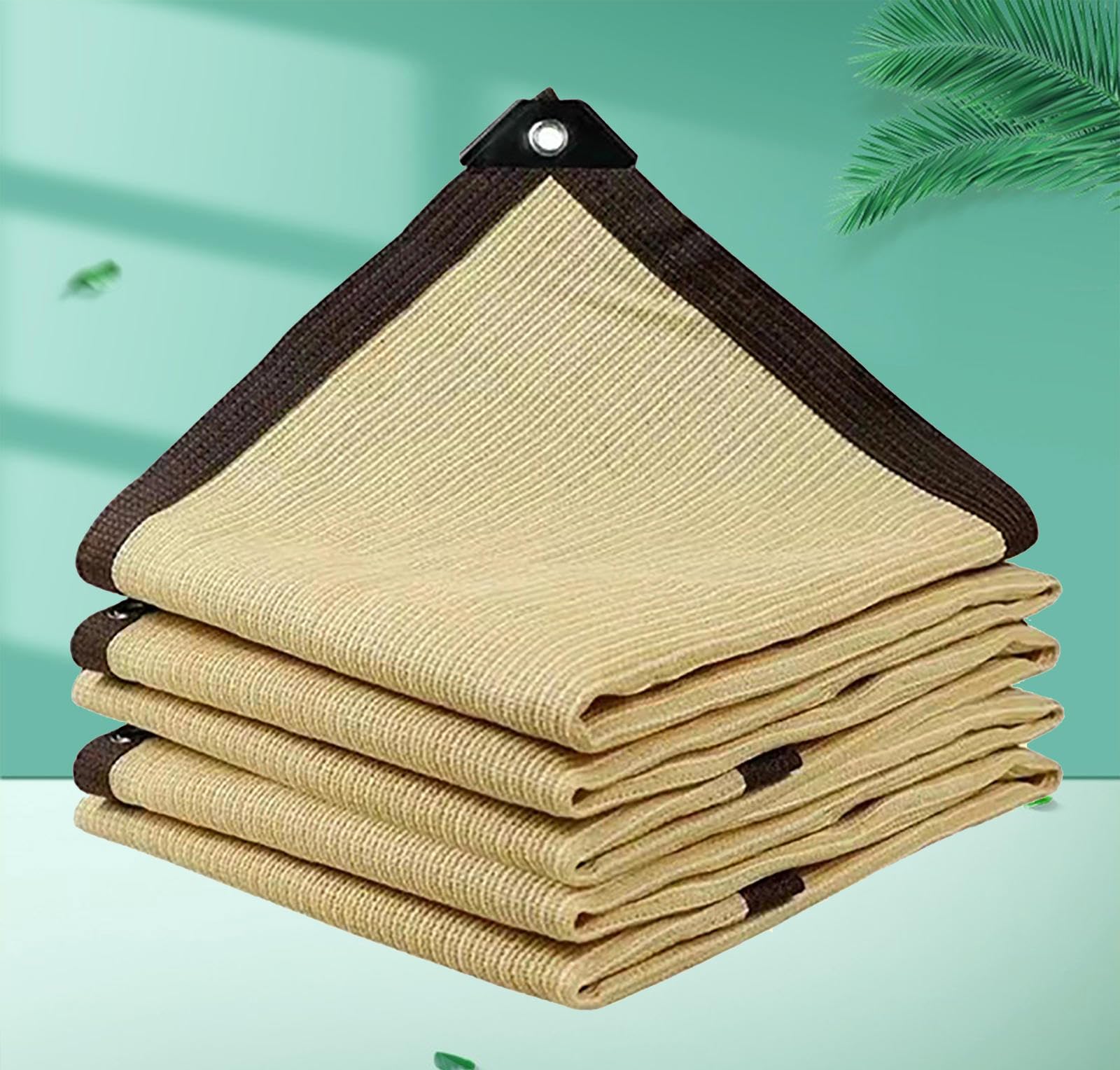 KLGFBDC Outdoor Shade Sail Canopy 3x8m Tear Resistant Sun Protection for Garden Patio and Greenhouse Beige Color Durable Shade Cloth for Plants.