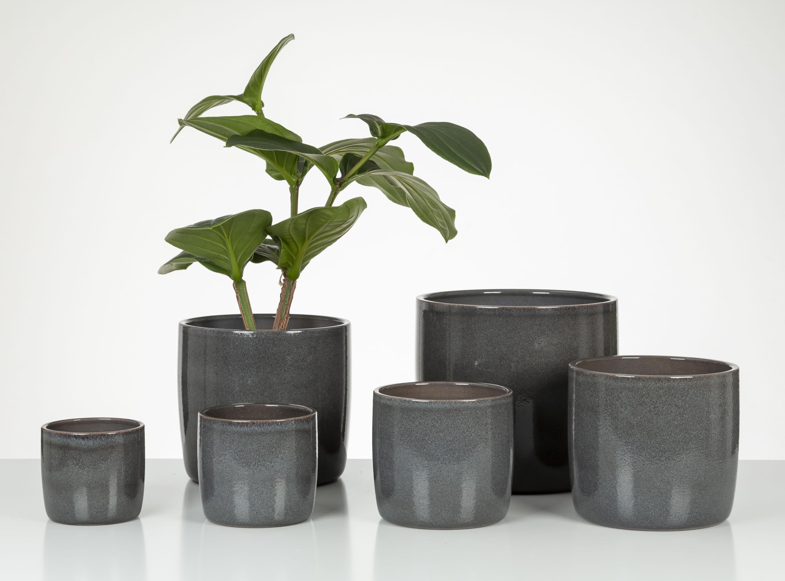 Scheurich Solido - Pot de fleurs en céramique - Gris mystique - Diamètre : 28 cm - Hauteur : 25,3 cm - Volume : 12,9 l