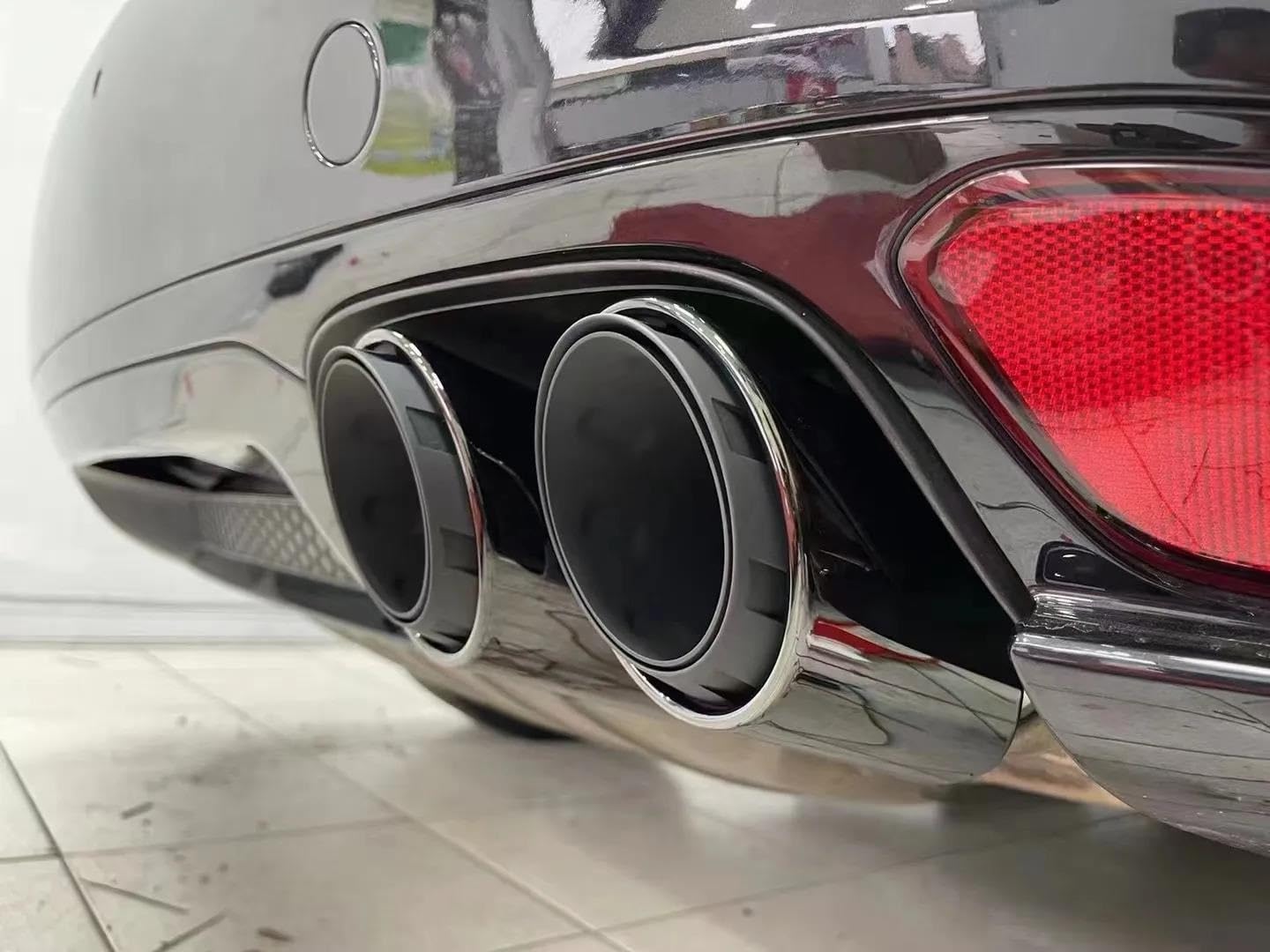 Terminale Scarico Per Macan 2019-2023 3Ring Style 304 Punte Scarico Posteriori Acciaio Inossidabile Silenziatore Accessori Per Tubi Per Auto Exhaust Tail Pipes