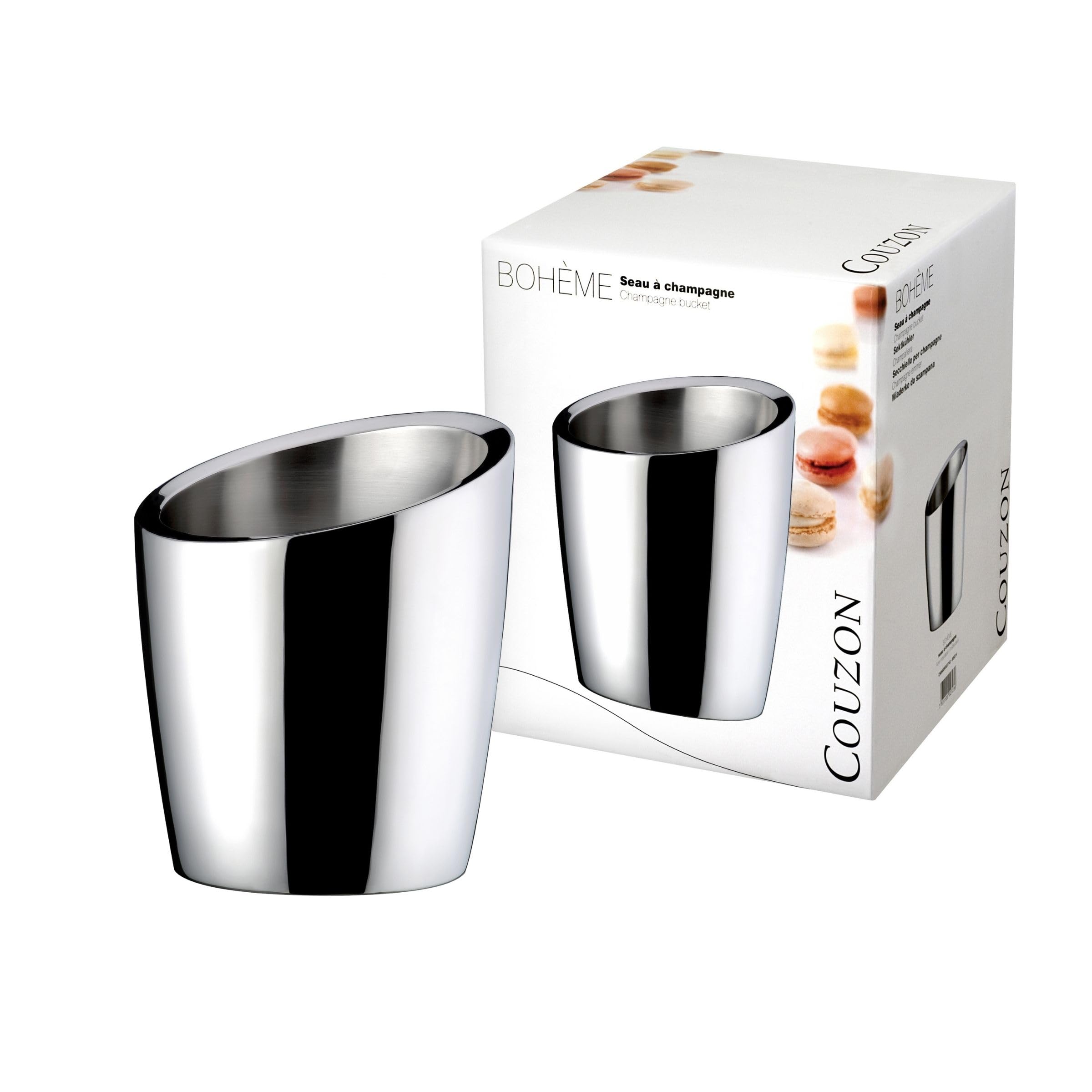 Seau à Champagne Ou à Glace Jean Couzon - Inox 18/10 - Orfèvrerie Française (occasion)