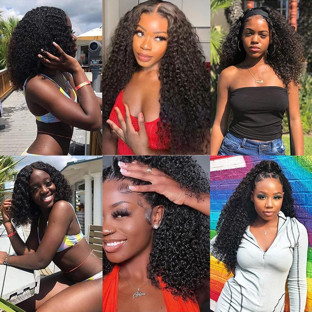 16 Inch Kinky Curly Clip ins Human Hair 110g 8pcs 20 Clips 3C 4A Curly Clip In Hair Extensions Real Human Hair Brazilian Virgin Hair Full Head for Women Natural Black - Image 6