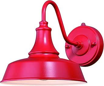Dorado 9" Outdoor Wall Light Red with Inner White