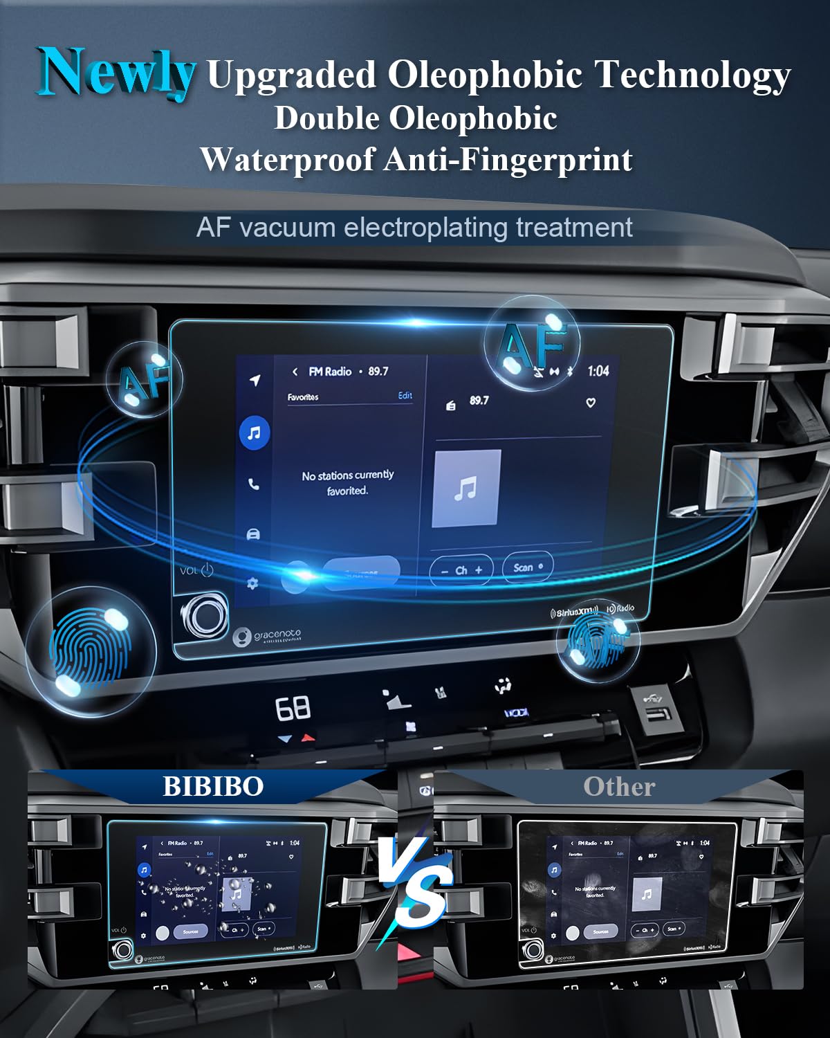 BIBIBO Matte Anti-Glare for 2025 2026 Toyota Tundra Screen Protector 2022-2025 2026 Toyota Tundra (SR/SR5)/2023-2026 Sequoia 8" Tempered Glass Lessen Fingerprints 2026 Tundra Trucks Accessories - 3