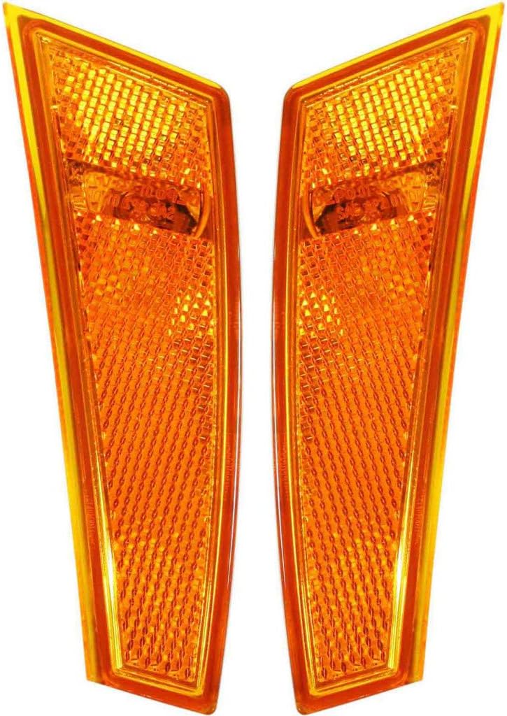 CarLights360 For 2008-2012 Jeep Liberty Pair Driver and Passenger Side Turn Signal/Side Marker Light With Bulbs DOT Certified Included CH2550129 CH2551129 - Replaces 57010213AC 57010214AC