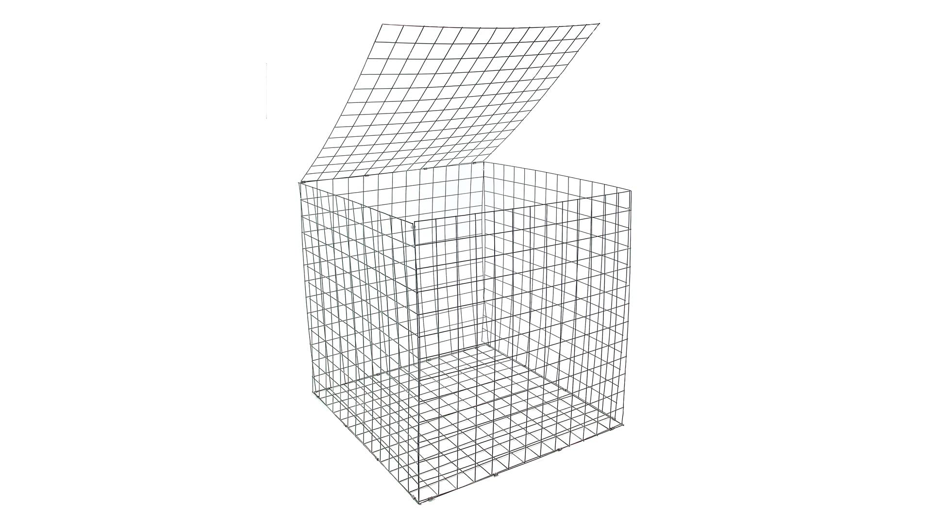 EcoGrid Gabion Basket 0.55 X 0.55 X 0.55m Galfan Coated Welded Mesh - Pack Of 10