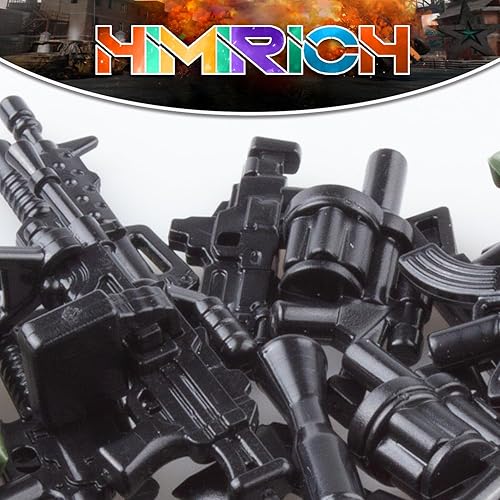 Miniatura 3 de Paquete de armas, juego de juguetes militares, modelo de bloques de construcción para figuras de soldado, equipo del ejército, piezas y accesorios