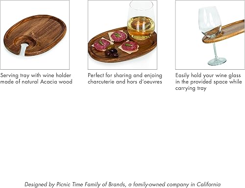 Miniatura 10 de PICNIC TIME NCAA USC Trojans - Juego de 4 platos de aperitivo de vino, platos de cóctel con soporte para vidrio, tabla de queso con soporte para