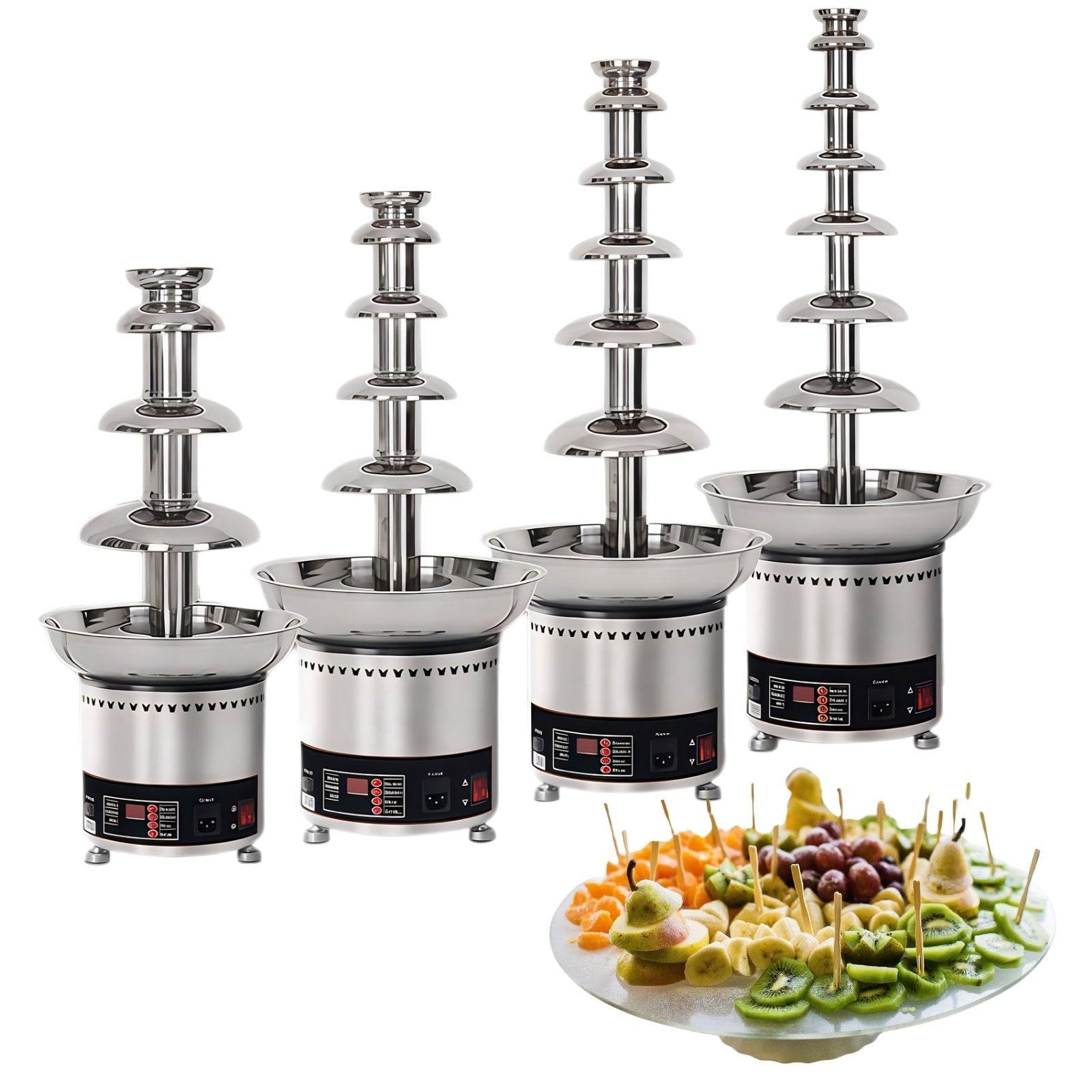 Máquina de fuente de chocolate comercial grande para restaurantes 4Tier