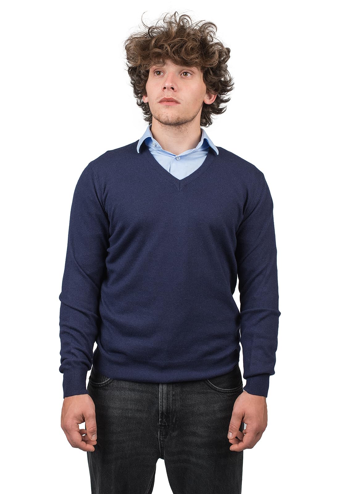 DALLE PIANE CASHMERE Maglione Uomo Misto Cashmere Lana | Maglione caldo e morbido per autunno e inverno, elegante da regalare per lei e per lui, autentico lusso Made in Italy