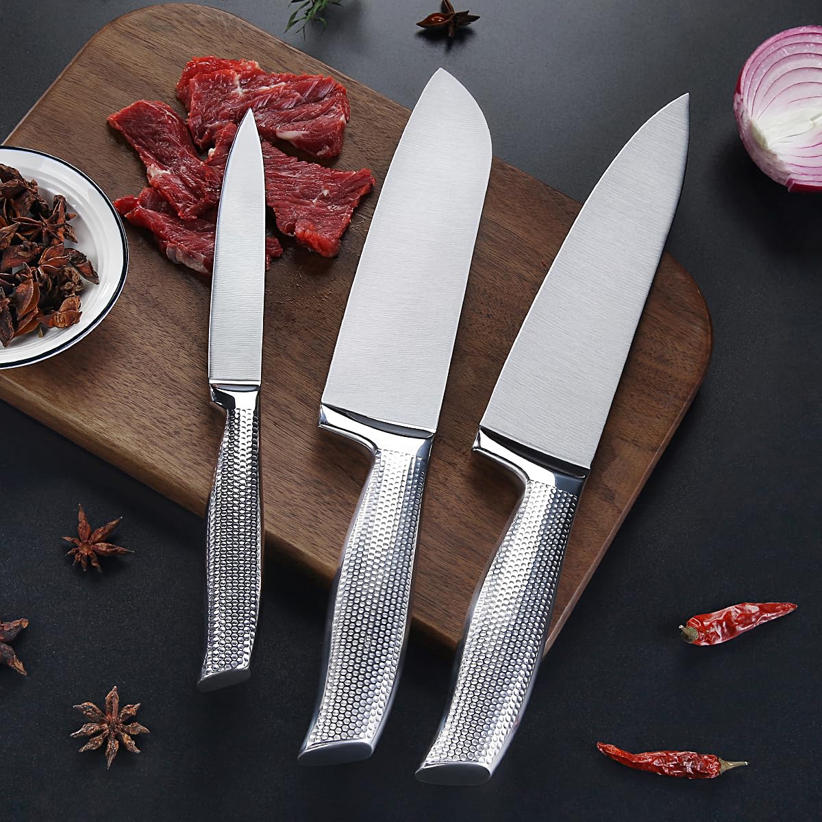 3PC Chef Knife Set, Sharp Kitchen Knife Set — Amazon image 5
