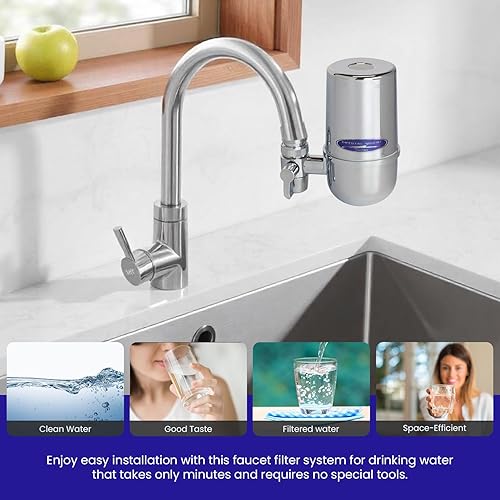 Miniatura 5 de Sistema de filtro de agua de montaje en grifo (6 etapas de filtración avanzadacromo)  Crystal Quest