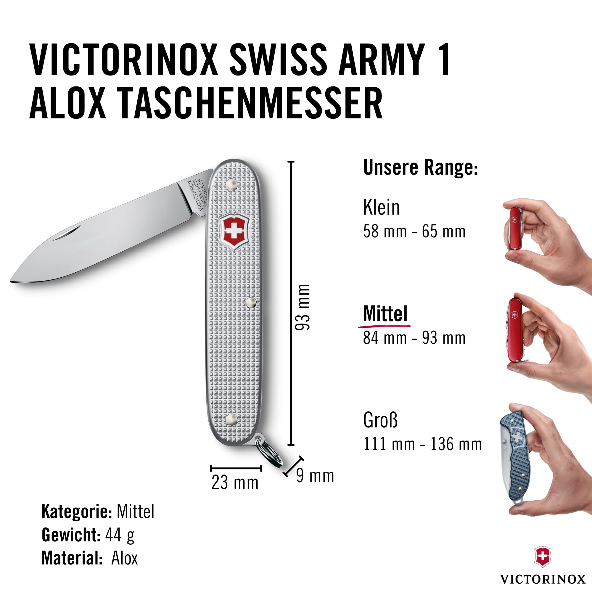 Victorinox Alox Swiss Army, Schweizer Taschenmesser, grosse Klinge