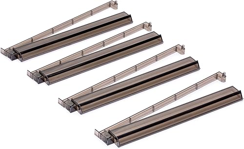 Vista 7 de Yellow Mountain Imports Modernos estantes Mahjong con empujadores incorporados, transparentes, juego de 4